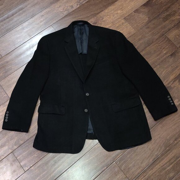 Ralph Ralph Lauren Loro Piana 100% Camel Hair Black Sport Coat Blazer SI… - Picture 8 of 11